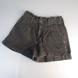 American Eagle Outfitters Mom Short Jean Shorts Women's Size 0 Pleated‎ Black